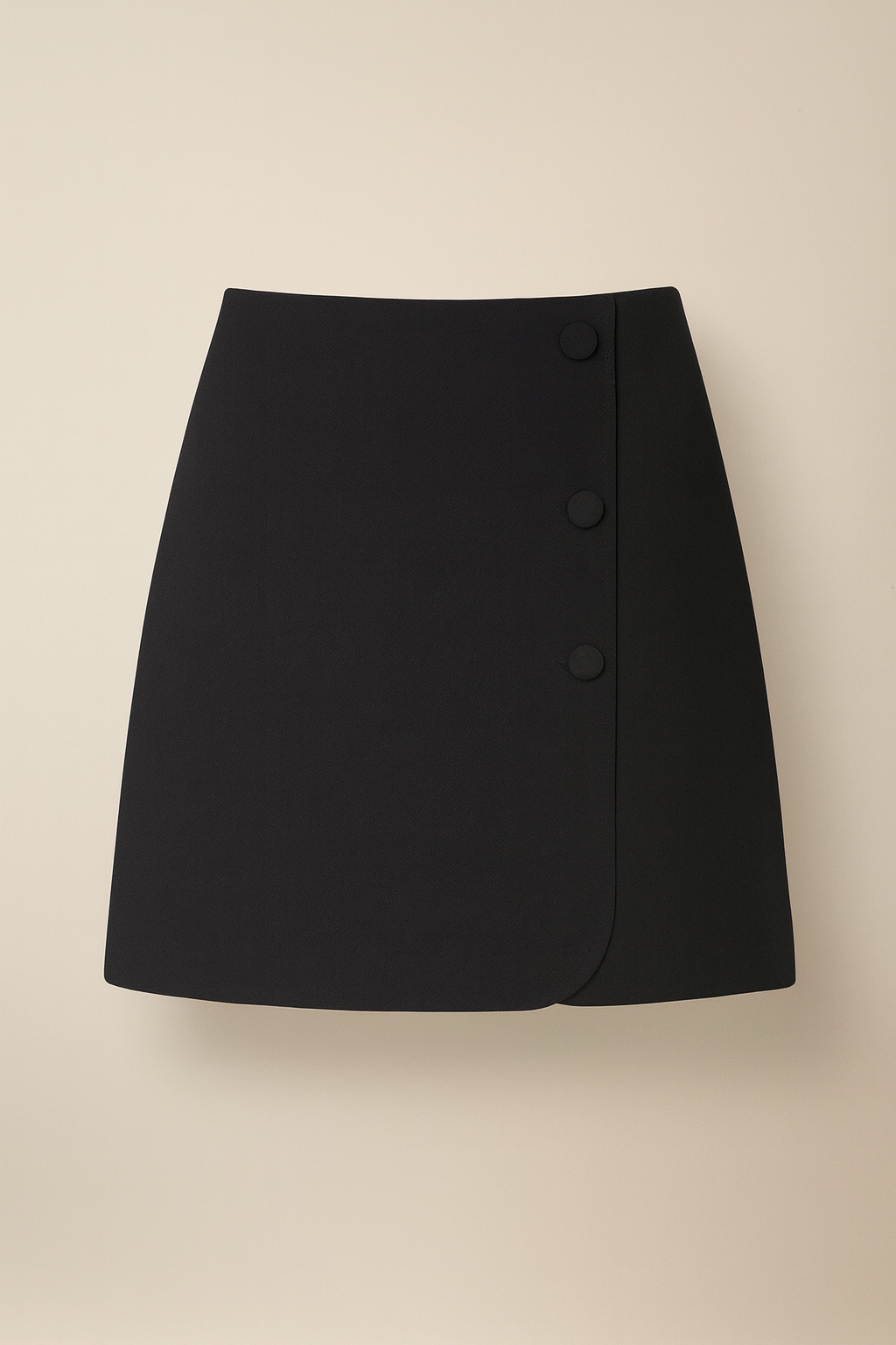 My Jewellery - Classic Black Button Mini Skirt