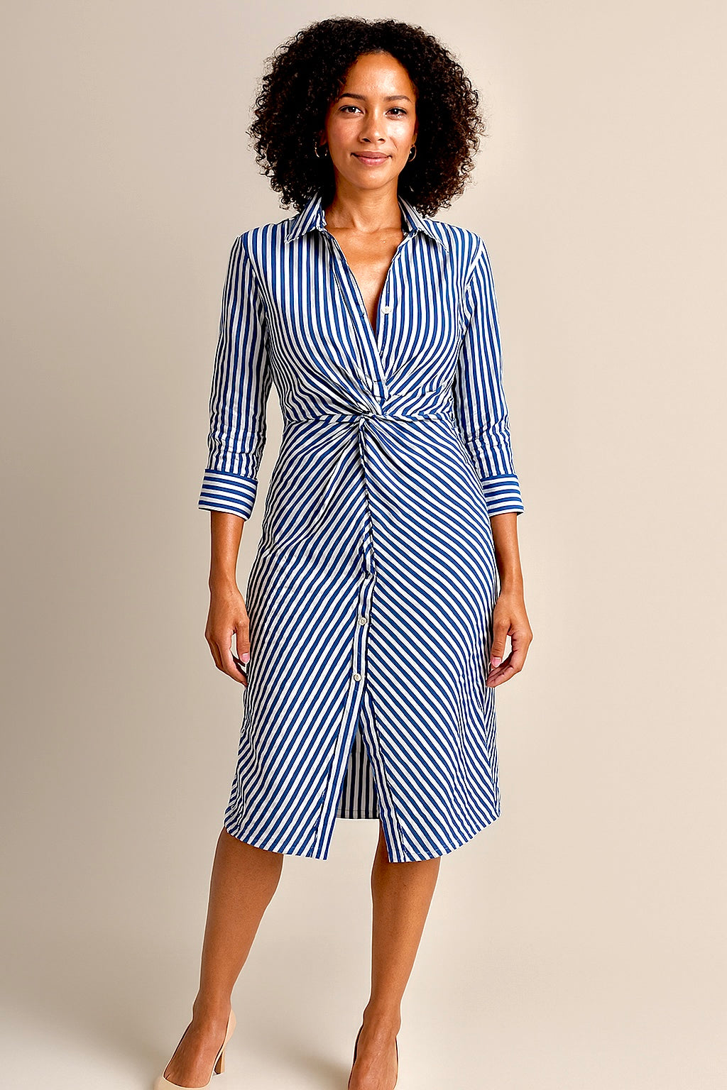 Sample - Blue striped dress