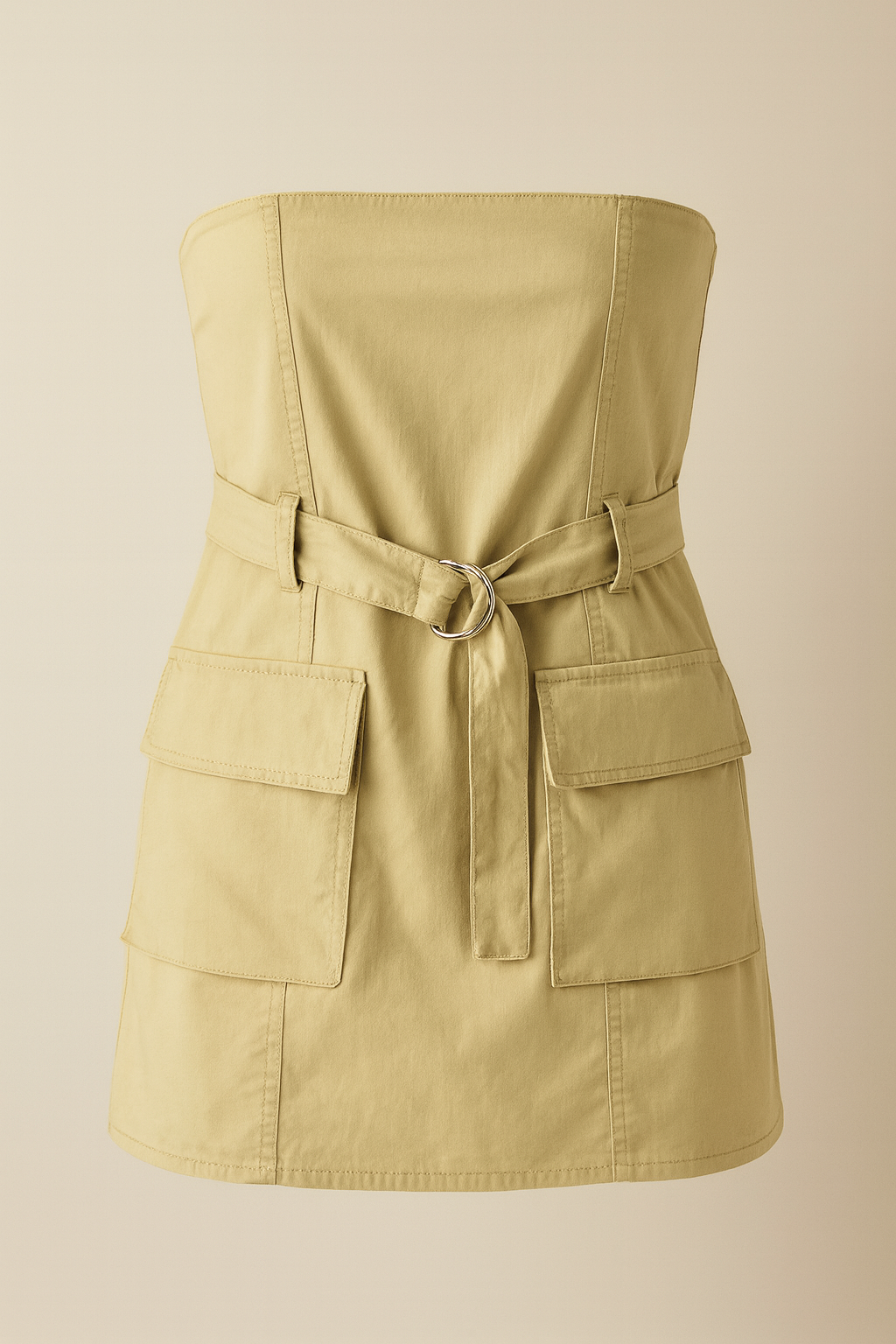 H&M - Strapless Beige mini dress