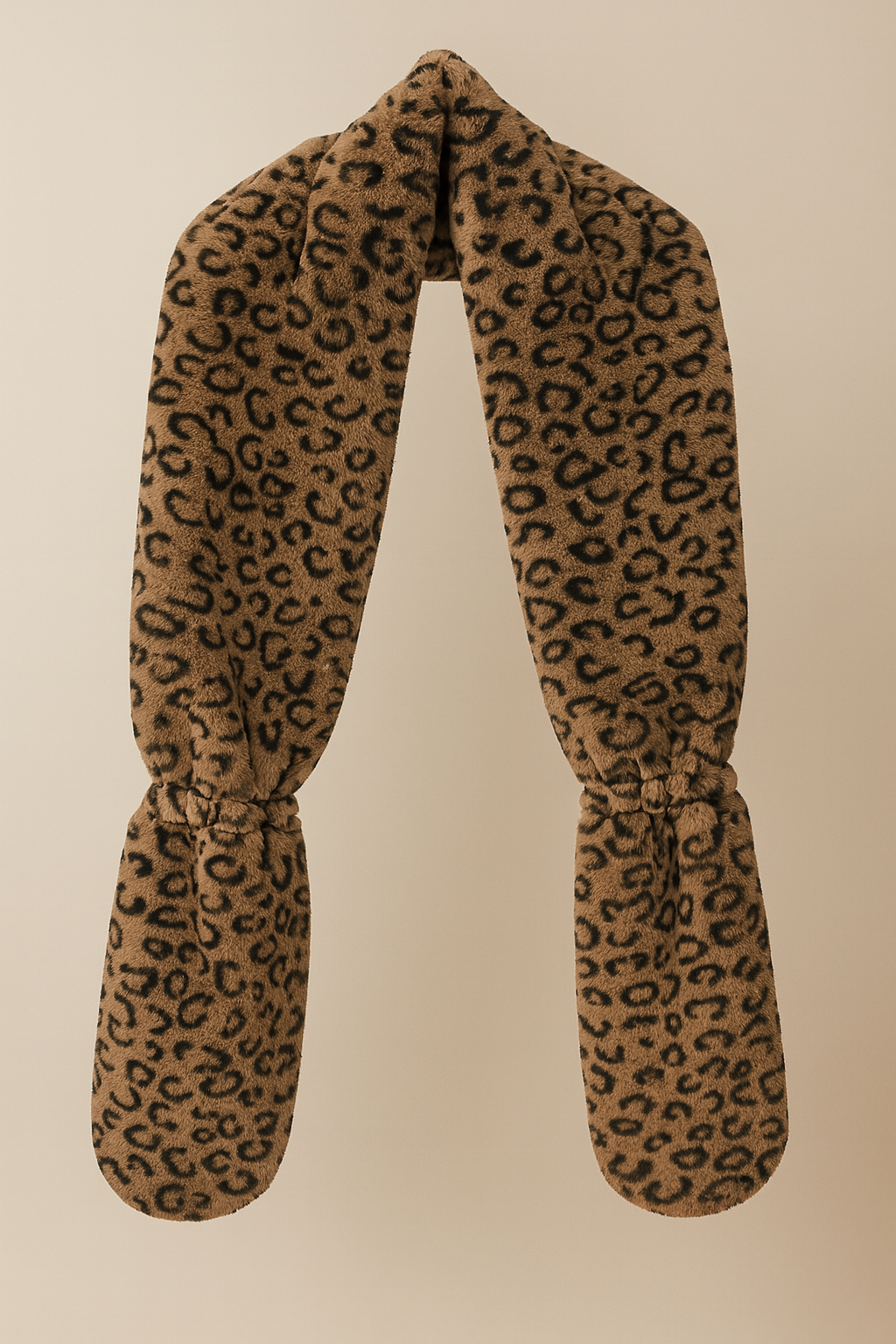 Leopard Print Faux Fur Scarf - Sample